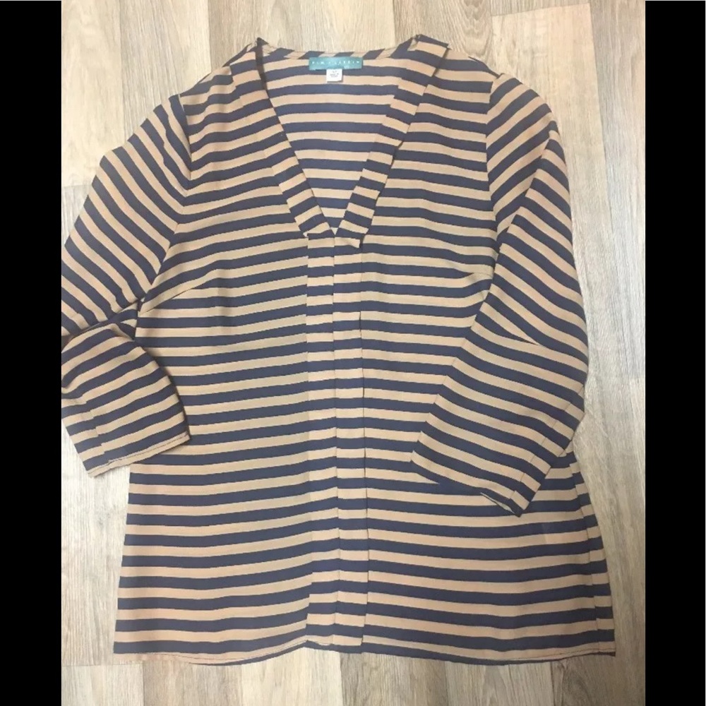 Pim and Larkin Top Blouse Striped 3/4 sleeves XS